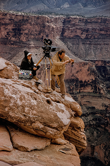 Ernst A. Heiniger:
Jean und Ernst A. Heiniger bei den Dreharbeiten zum 
Cinemasope-Film «Grand Canyon» (USA, 1958), 1958
© Fotostiftung Schweiz