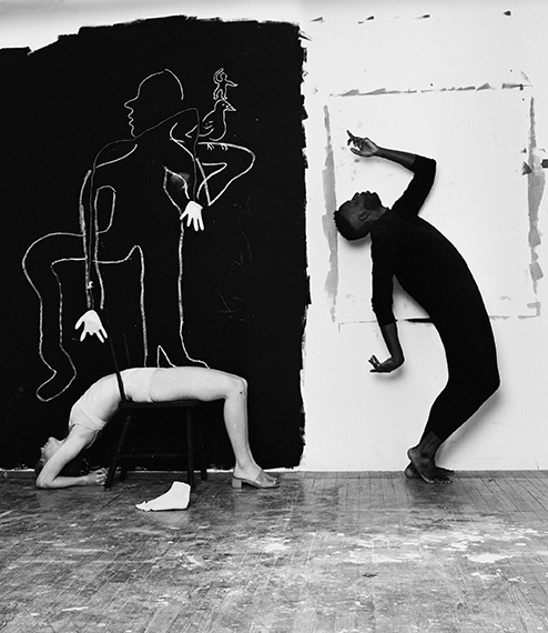 Jerome and Bobby Dancing in My Studio, 2018
Archival pigment print on rag baryta paper, mounted, framed with museum glass
Available in three sizes, all within the same edition of 5
© Michael Bailey-Gates, courtesy THE RAVESTIJN GALLERY, Amsterdam