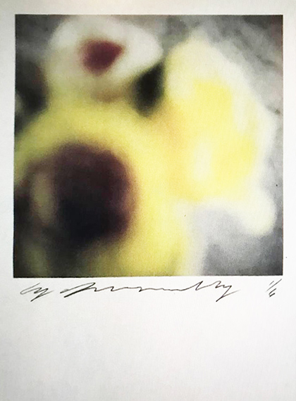 CY TWOMBLYUntitled, 2002 Colored dryprint on white cardboard sheet: 43 x 28 cm image: 24.9 x 25.1 cm Edition 1 of 6Galerie Tanit Munich, Beirut