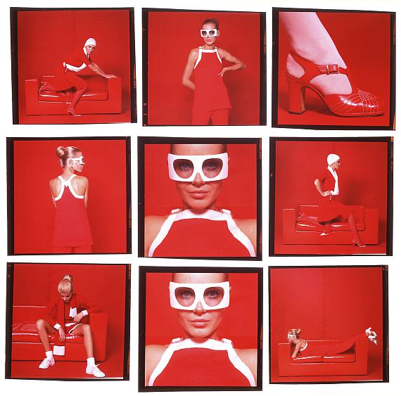 Charlotte March: Jersey-Fashion in red and white for "twen", 1969© Charlotte March, Deichtorhallen Hamburg/Sammlung Falckenberg
