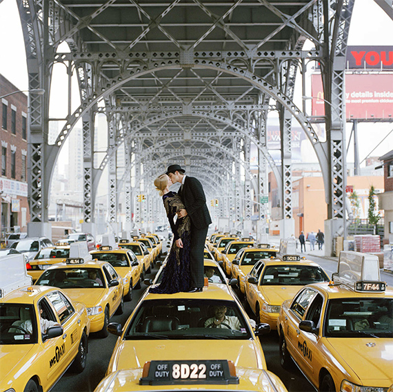 Rodney SmithEdythe and Andrew Kissing on Top of Taxis, New York, New York, 2008Archival digital pigment print60 × 70 in, 152.4 × 177.8 cmRobert Klein Gallery, Boston
