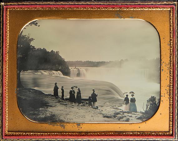 Platt D. Babbitt:  Niagara Fälle, ca. 1853, Daguerreotypie, ganze Platte