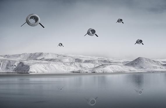 Michael Najjar
floating generators, 2022
Format 1: 132 x 202 cm / 52 x 79.5 in, edition of 6 + 2 AP
Format 2: 67 x 102 cm / 26.3 in x 40.2, edition of 6 + 2 AP
Hybrid photography, archival pigment print, aludibond, diasec
custom-made wood/ aluminium frame