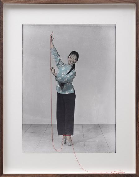Cai DongdongRed String, 2020Silver gelatin print, hand-colored, rope62.5 x 79.5 cm