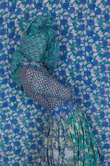 Alia AliSerpentine, BLUE NOTE series, 2023Archival Pigment Print, mounted, framed (wood, hand printed cotton from Rajasthan)167.5 x 117 x 7.5 cmEdition of 3 + 2 AP