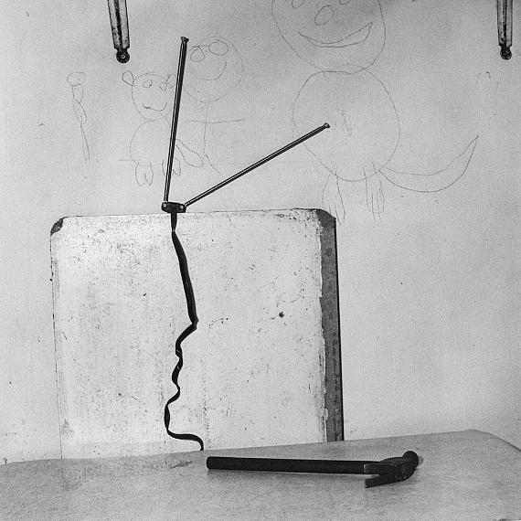 Roger Ballen, On Air, 1999, Vintage gelatin silver print from the "Outland" series , Ed 3/10, 14 1/8 x 14 1/8 inches