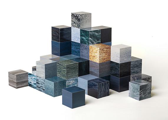 Tarek Haddad
A Case of Sea, 2023
Photographic installation made of a set of 36 unique cubes
Photographs mounted on wood, wooden box, variable dimensions