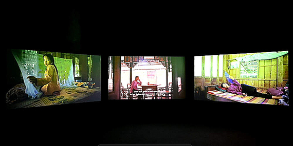 Thao Nguyen Phan
First Rain, Brise–Soleil. 2021–ongoing
Three-channel video installation, colour, sound
16:04 min.
Arsenale. 