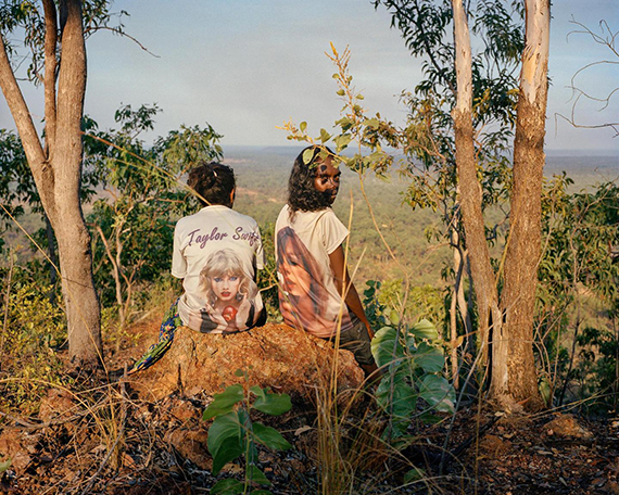 Cousin sisters Shauna and Bridget Perdjert, Kardu Thithay Diminin Clan and Murrinhpatha language group, Kardu Yek Diminin Country, Air Force Hill, Wadeye, Northern Territory, 2023 by Adam Ferguson from the series Big Sky, 2023. © Adam Ferguson
