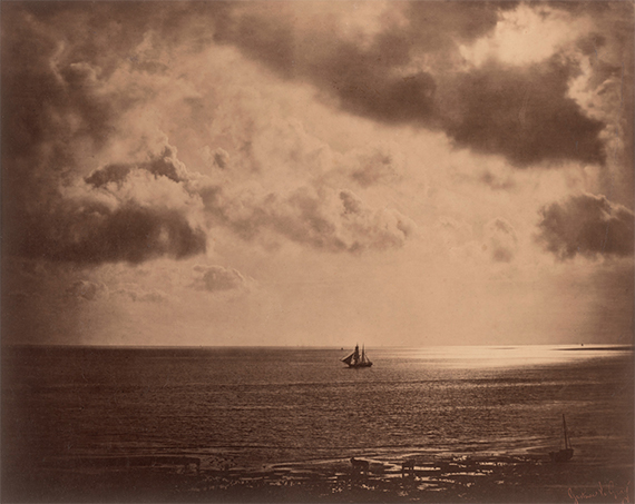 Lot 4053 
Gustave Le Gray (1820-1884). 
Brig on the Water (Brick au Claire de Lune). 1856. 
Albumen print. 
Estimate € 20,000