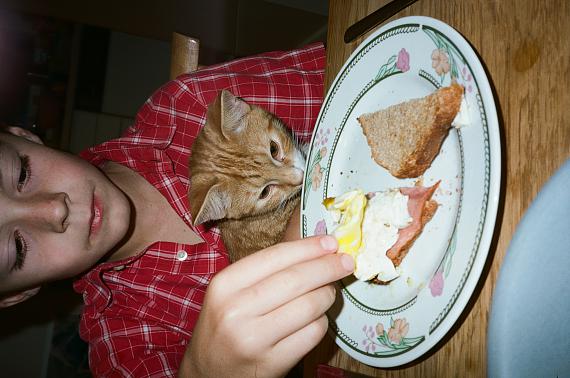 Paul Kranzler: Paul Kranzler, Niki & Katze mit Ei-Toast , 2021