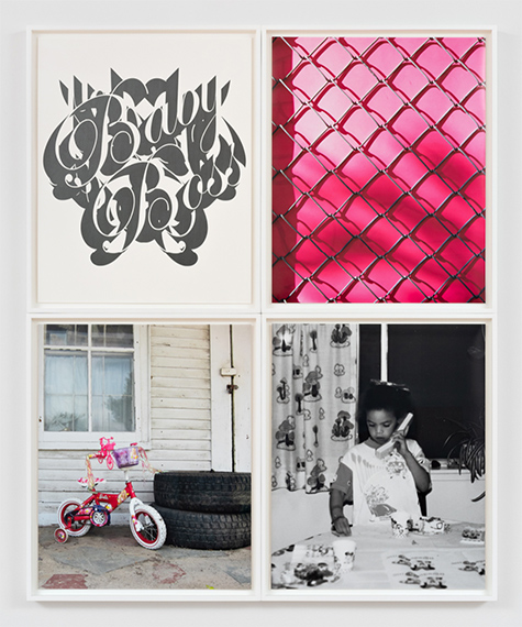 Sadie Barnette
Baby Boss, 2024
Graphite on paper and archival pigment prints
42 × 34 × 1 1/2 in | 106.7 × 86.4 × 3.8 cm
Courtesy Jessica Silverman, San Francisco