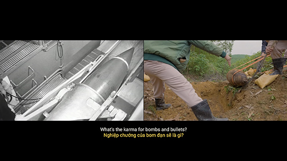 Tuấn Andrew Nguyễn
The Sounds of Cannons Familiar Like Sad Refrains / Đại Bác Nghe Quen Như Câu Dạo Buồn, 2021
Two-channel video, 1920 x 1080 each, stereo
9’41’’
© Tuan Andrew Nguyen. Courtesy of the artist and James Cohan, New York