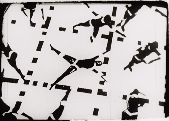 Analivia Cordeiro, « M3x3 », 1973, computer-generated choreography; U-Matic video, b/w, sound; digitized from a 16-mm copy from the archive of the bcd CyberneticArt team at ZKM | Karlsruhe. © Analivia Cordeiro © ZKM | Zentrum für Kunst und Medien Karlsruhe