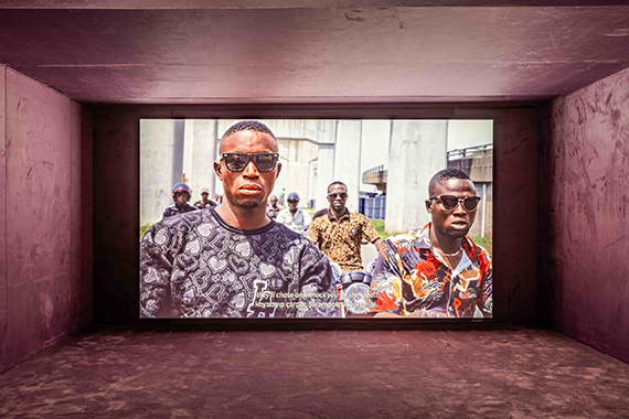 Karimah Ashadu (b. 1985)
Machine Boys, 2024
Single-channel digital film, 16:9, colour, 08:50 min, 5.1 surround sound
Produced by Fondazione In Between Art Film; co-produced by Golddust by Ashadu
Courtesy of the artist and Sadie Coles HQ