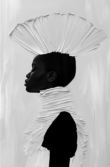 Gavin Goodman, Thando 5, 2024, Digitally hand - painted artwork, 120 x 80 cm. Edition of 7. Courtesy of FILAFRIQUES

