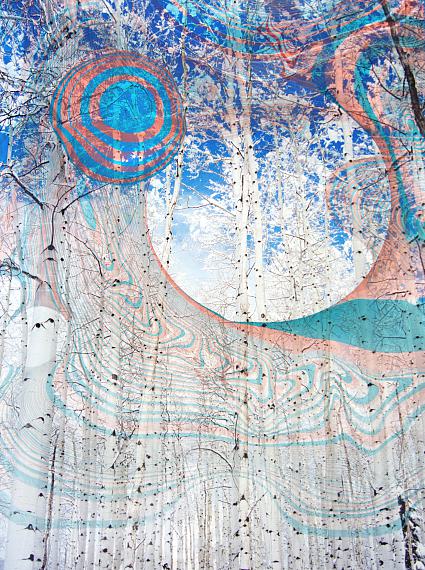 CHLOE SELLSForest Eyes, 2025C-type analogue print with acrylic paint30x20 in. / 76.2 x 50.8 cmUnique