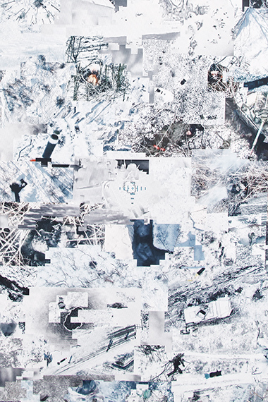 Visvaldas Morkevicius, Untitled (camouflage), Lausanne, 2025,digital print texile, &copy;  ECAL_Visvaldas Morkevicius