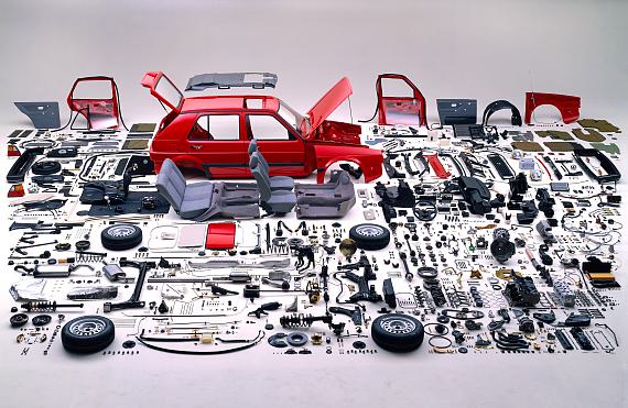 Hans Hanseno. T. (VW Golf), für Volkswagen, 1988Erstellt im Auftrag der Volkswagen AGEigentum der Stiftung Hamburger KunstsammlungenMuseum für Kunst und Gewerbe Hamburg