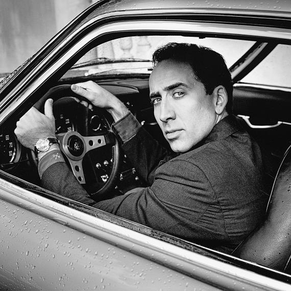 Helmut NewtonNicolas Cage, Hollywood 1998, Lamborghini Miura&copy; Helmut Newton Foundation