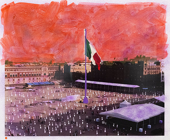 Paola Lesslhumer & Mafalda RakošQue viva la matria 2025C-Print, Wasserfarbe, Acryl, 50x60 cm