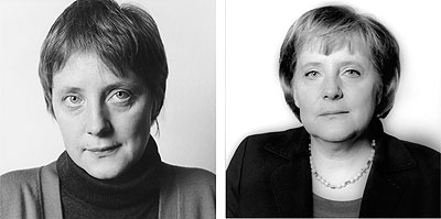 Angela Merkel, Bonn, 1991 und 2006© Herlinde Koelbl