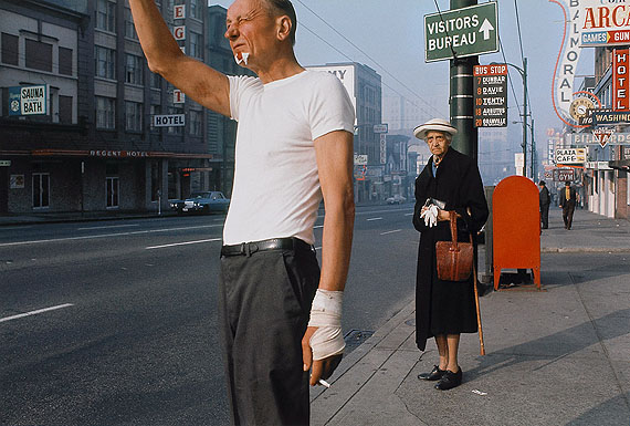 Fred Herzog, Man With Bandage, 1968. Courtesy of Equinox Gallery and Canadian Museum of Contemporary Photography, Ottawa