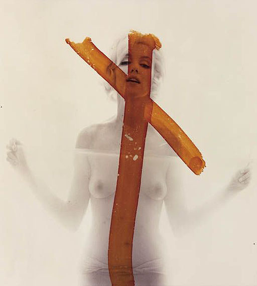 Bert Stern, Marilyn Monroe (Crucifix), mural-size chromogenic print, 1962, printed 1992. Estimate: $15,000 to $25,000.