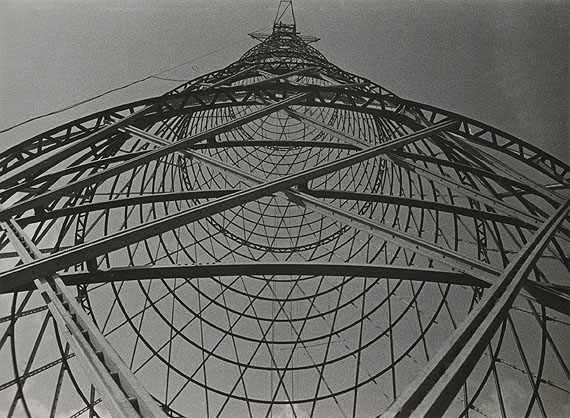 Alexander Rodchenko Shukhov Tower, 1929Gelatin-silver print, Vintage print 21,6 x 29,5 cmPrivate collection © Rodchenko’s Archive / 2011, ProLitteris, Zurich