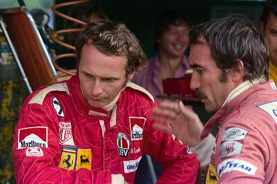 17. August 1975Zeltweg. Großer Preis von Österreich. Niki Lauda, Clay Regazzoni.© SAYN--WITTGENSTEIN-COLLECTION