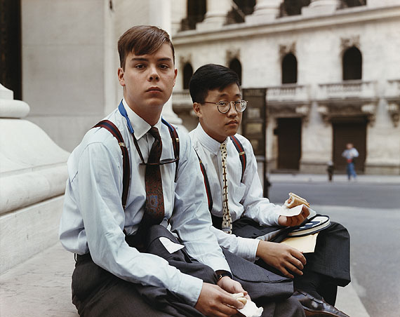 Summer Interns Having Lunch, Wall street, New York, 1987 © Joel Sternfeld and Luhring Augustine, New York
