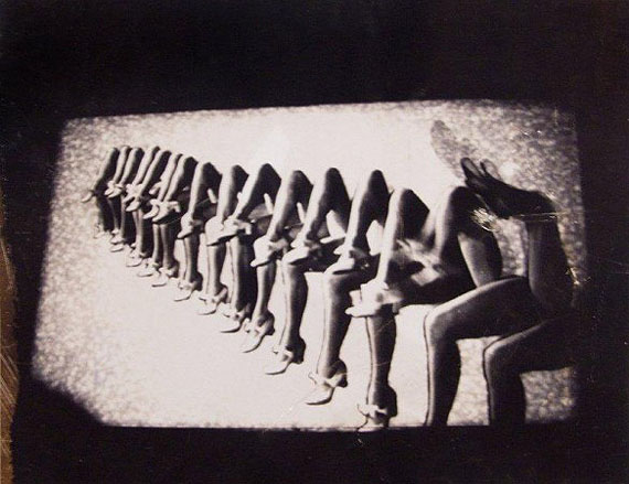 Untitled (Row of Legs), circa. 1976 © Guy Bourdin. Vintage polaroid.Courtesy Michael Hoppen Gallery 