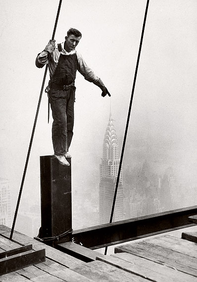 Lewis Hine, Steelworker standing on beam, 1931, © George Eastman House