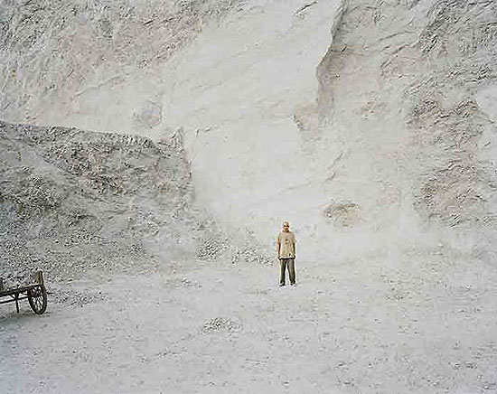Nadav Kander: "Shigu II (Man in Quarry), Yunnan", (2007) C-Print. , 75cm x 100cm - Edition of 5; 100cm x 125cm - Edition of 5; 120cm x 150cm - Edition of 3