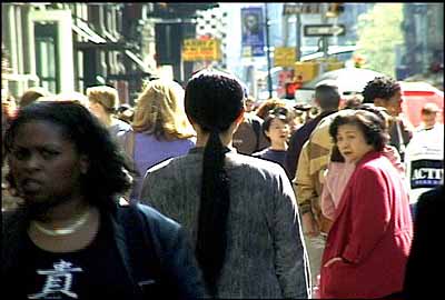 A Needle Woman, 1999–2001, video stills from performance’s, New York