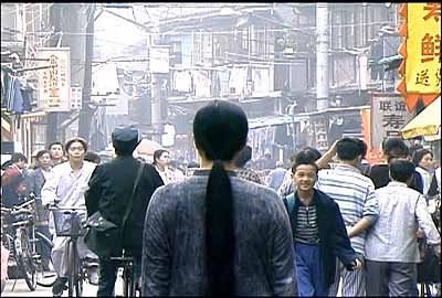A Needle Woman, 1999–2001, video stills from performance’s, Shanghai