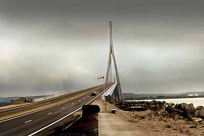 Omaha Beach (Bridge with Car), 2002, lambdaprint, 20 x 30 inches