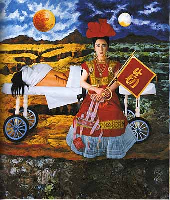 YASUMASA MORIMURA, AN INNER DIALOGUE WITH FRIDA KAHLO (WILL TO LIVE), 2001Photographie couleur©Galerie Thaddaeus Ropac, Paris