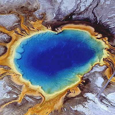 Grand Prismatic Spring, Yellowstone National Park, Wyoming, USA, 1982