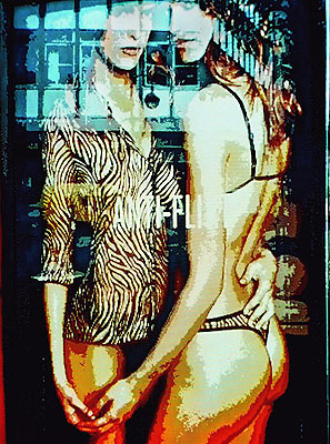 Holger Jacobs Paris Affiche Anti-Flirt 2000 70x52 cm, Auflage 75
