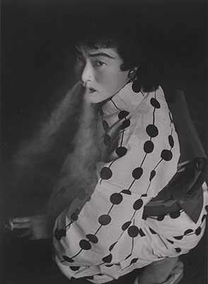Shomei Tomatsu,  Prostitute, Nagoya, 1958, printed 2003; gelatin silver print; 13 7/8 x 10 3/16 in.; promised gift of Al Alcorn to the San Francisco Museum of Modern Art; C Shomei Tomatsu