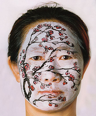 Huang Yan Face Painting, Plum 2004 Set of 4  C-Print Signed, dated and numbered 2 Different sizes 39 3/8 x 47 in. (100 x 120 cm)47 x 59 in. (120 x 150 cm)Edition of 15