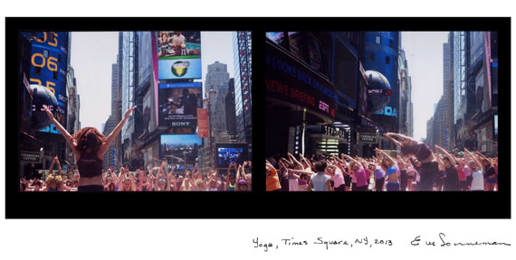 EVE SONNEMAN
YOGA, TIMES SQUARE, NEW YORK, 2013
digitally printed photograph on Japanese paper, diptych, ed. 10
20 x 30 in. 50.8 x 76.2 cm.