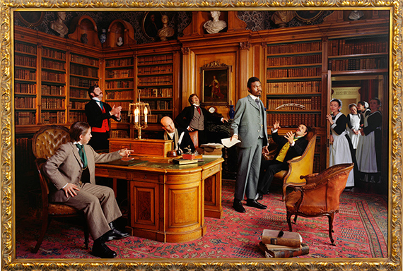  'Diary of a Victorian Dandy: 14.00 hours' from the series 'Diary of a Victorian Dandy', photograph, by Yinka Shonibare, 1998. Museum no. E.236-2013. © Yinka Shonibare/ Victoria and Albert Museum, London. Supported by the National Lottery through the Heritage Lottery Fund 