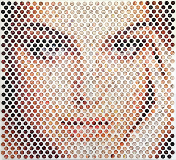 Nemo Jantzen
Pop Icons IV (Natalie Portman), 2017
Photography, acrylic, and glass spheres on wooden canvas
45 1/2 x 49 x 1 1/4 in (115.6 x 124.5 x 3 cm)