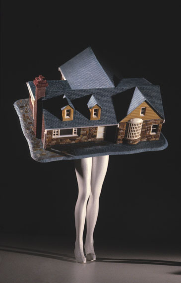 Laurie Simmons, Walking House, 1989Chromogenic print, 64 x 46 in.; Collection of Dr. Dana Beth Ardi; Photo courtesy of the artist and Salon 94, New York