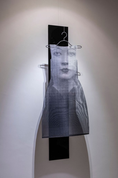 No.14 Hanger 1, Perspex, iron and digital print on mesh, 140x66x10 cm,(2016)
© Samira Alikhanzadeh