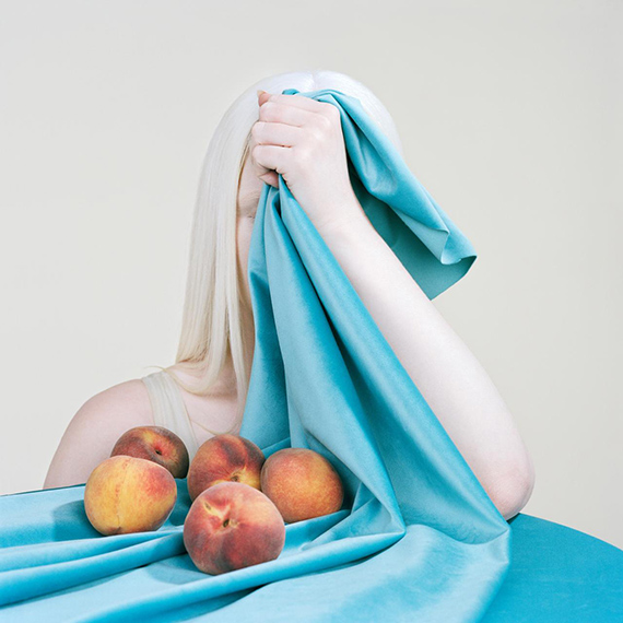 Petrina HICKSPeaches and velvet 2018 from the Still Life Studio series 2018pigment inkjet print120.0 x 120.0 cm (image)ed. 1/4National Gallery of Victoria, MelbournePurchased, Victorian Foundation for Living Australian Artists, 20182018.1316© Petrina Hicks, courtesy Michael Reid Gallery