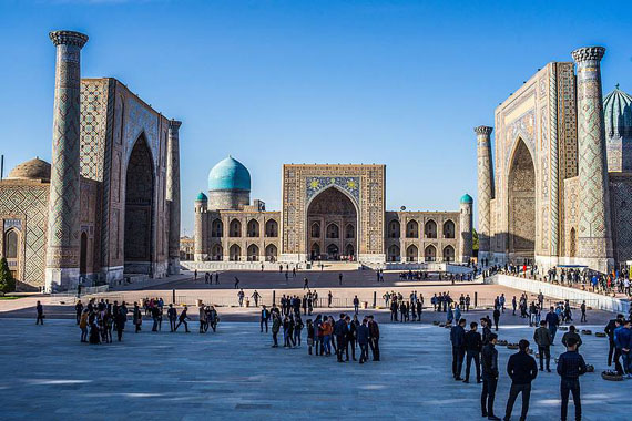 Der Registan Platz in Samarkand in Usbekistan (Weltkulturerbe)
© Eckhard Gollnow