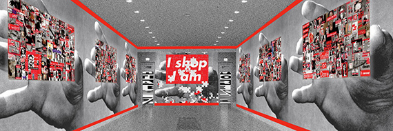 Barbara Kruger, artist rendering of Untitled (That’s the way we do it) (2011) at the Art Institute of Chicago (detail), photo courtesy of the artist and the Art Institute of Chicago